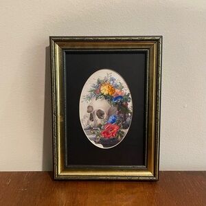 Vanitas Herman Hestenburgh 6x8 Framed Print Skeleton Skull Still Life Wall Art